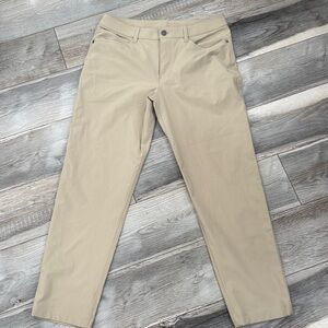 Lululemon Mens Tan ABC Slim Ultiltech 5-Pocket Chino Pants 31